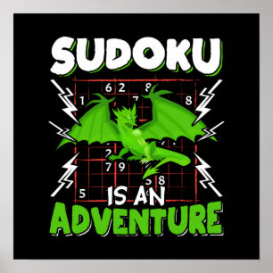 Sudoku är ett Äventyr Puzzle Älskare Poster