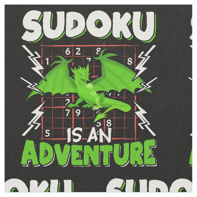 Sudoku är ett Äventyr Puzzle Älskare Tyg (Närbild)