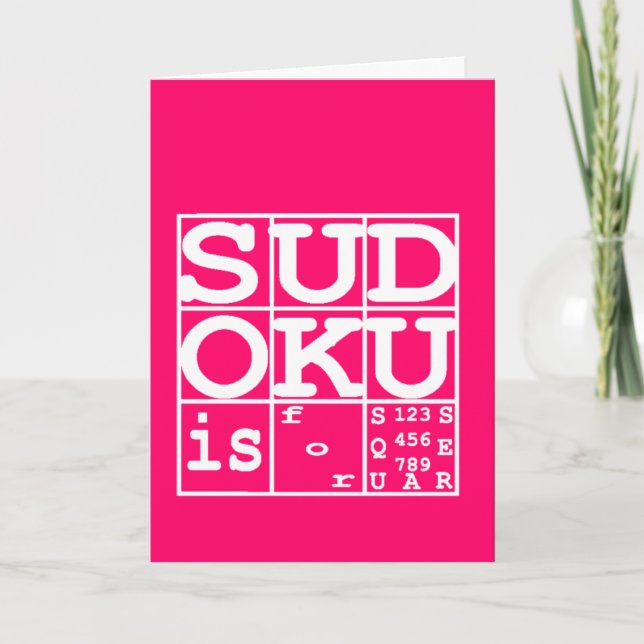 Sudoku är för fyrkanter kort (Framsida)