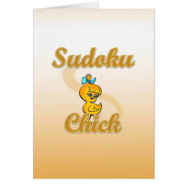 Sudoku Chick Hälsningskort (Framsidan)