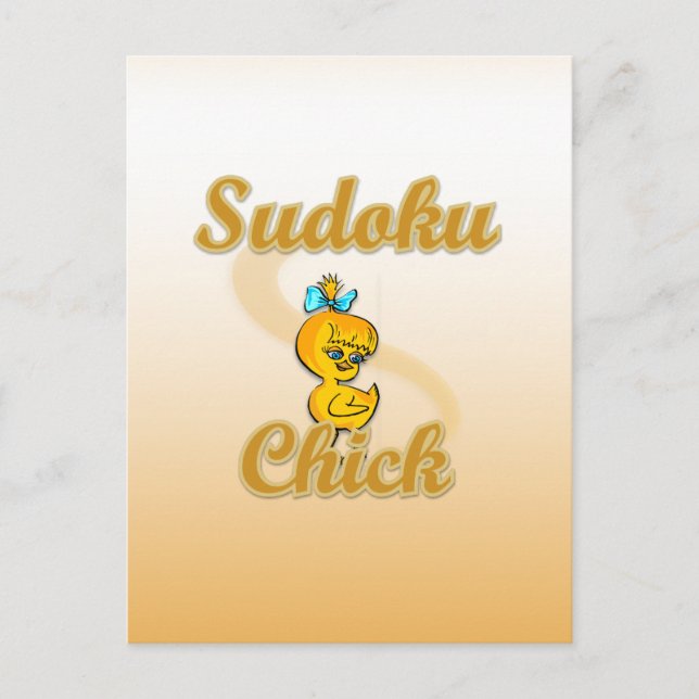 Sudoku Chick Vykort (Framsida)