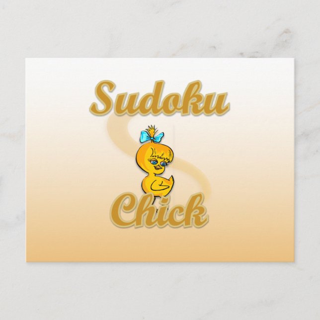 Sudoku Chick Vykort (Framsida)