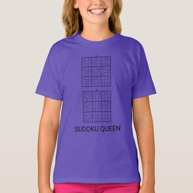 SUDOKU Drottning Rolig T Shirt (Framsida)
