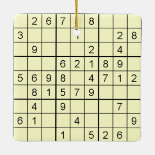 Sudoku Gult Ornament