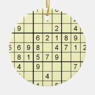 Sudoku Gult Ornament