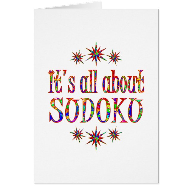 SUDOKU HÄLSNINGSKORT (Framsidan)