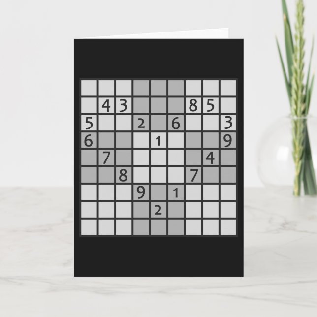 SUDOKU-hälsningskort Kort (Framsida)