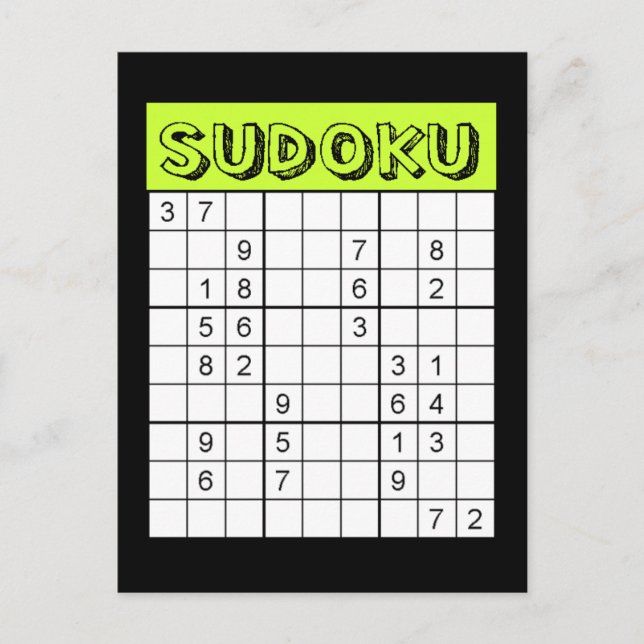 Sudoku kort (Framsida)