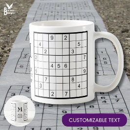 Sudoku Monogram Namn Kaffemugg