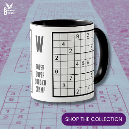 Sudoku Monogram Namn Mugg