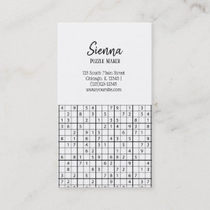 Sudoku mönster visitkort
