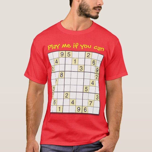 Sudoku nötskjorta t-shirt (Framsida)