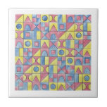 Sudoku One-Hand målade Modern Bauhaus Geometric Kakelplatta<br><div class="desc">Sudoku-keramiskt plattor med en Chic och handmålad modern Bauhaus Geometric Watercolor Art i blå,  röd och Gult</div>