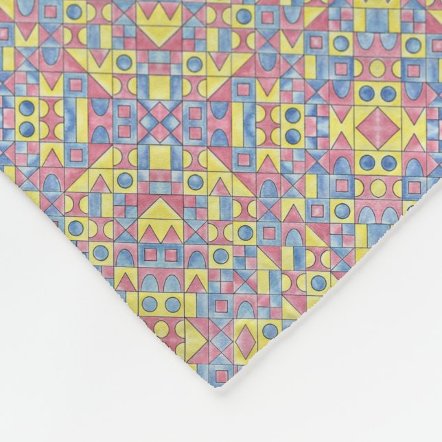 Sudoku One-Modern Bauhaus Geometric Art Fleecefilt (Hörn)