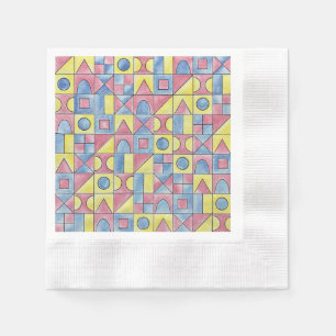 Sudoku One-Modern Bauhaus Geometric Art Pappersservett
