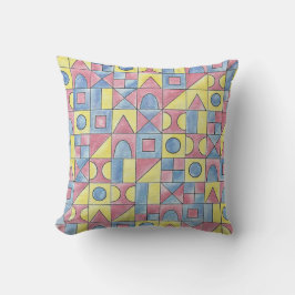 Sudoku One-Modern Bauhaus Geometrisk Konst Kudde