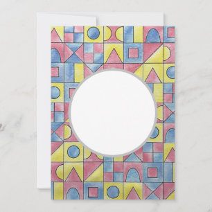 Sudoku One Modern Minimalist Bauhaus Geometric Art Inbjudningar