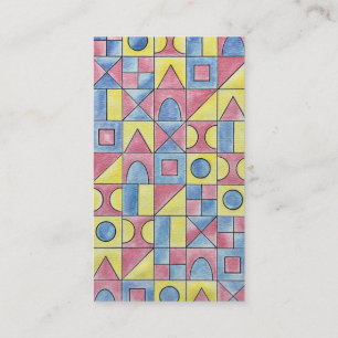 Sudoku One Modern Minimalist Bauhaus Geometric Art Visitkort
