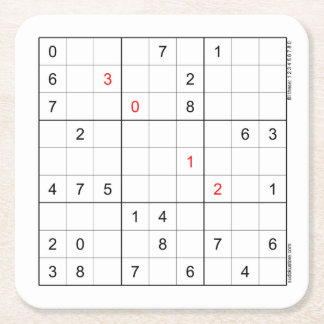Sudoku Papprare Underlägg 30-12 Papper Kvadrat