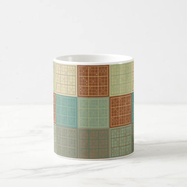 Sudoku popkonst kaffemugg (Center)