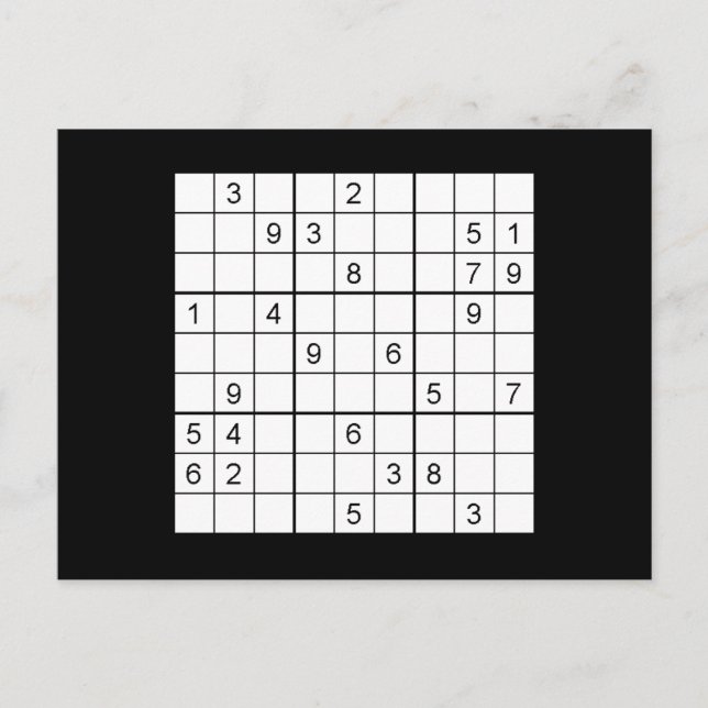 Sudoku-postkort Vykort (Framsida)