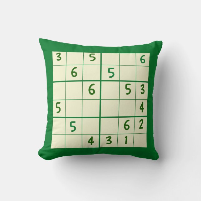 Sudoku Puzzle 6x6 Dekorativ kudde (Framsida)