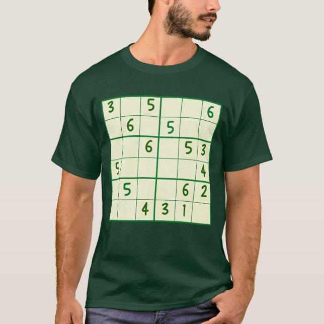 Sudoku Puzzle 6x6 T-Shirt (Framsida)
