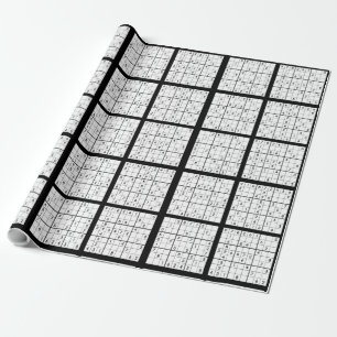 Sudoku Puzzle Design Wrapping Papper Presentpapper