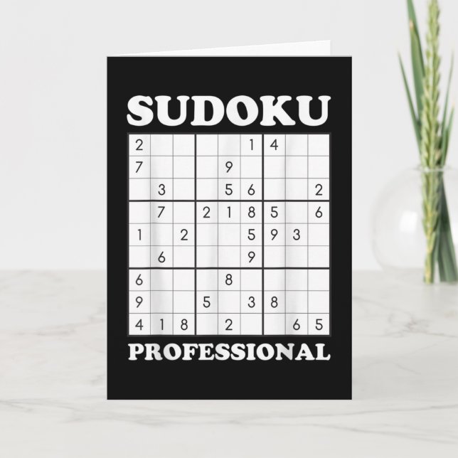 Sudoku Puzzle Game Älskare Graphic Kort (Framsida)