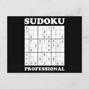 Sudoku Puzzle Game Älskare Graphic Vykort