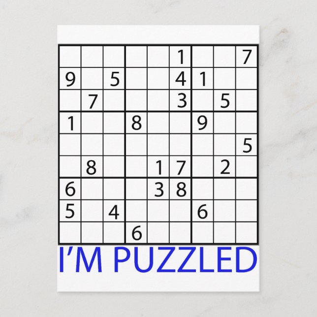 Sudoku Puzzle Vykort (Framsida)