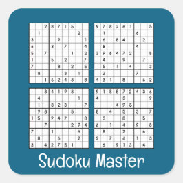 Sudoku Puzzles design Fyrkantigt Klistermärke
