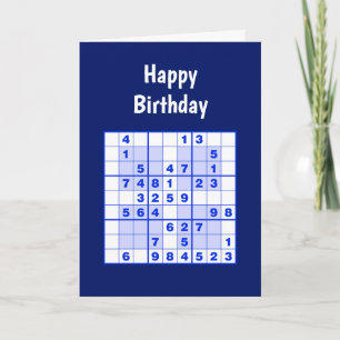 Sudoku Puzzles födelsedagskort Kort