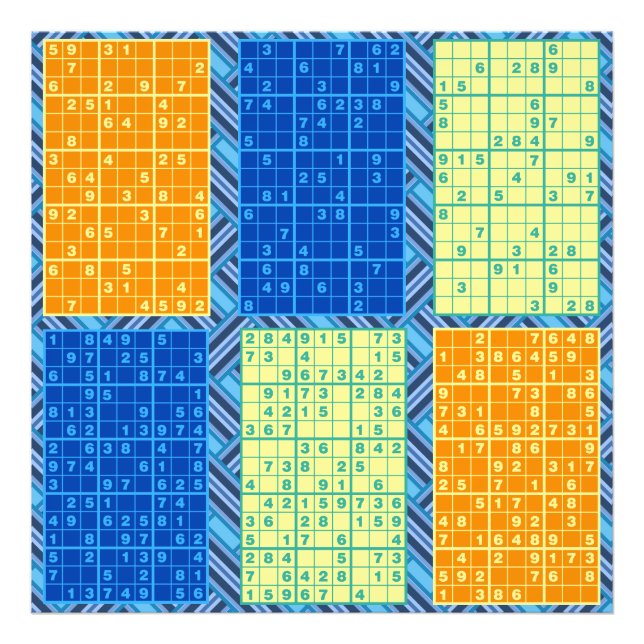 Sudoku Puzzles Fototryck (Framsidan)
