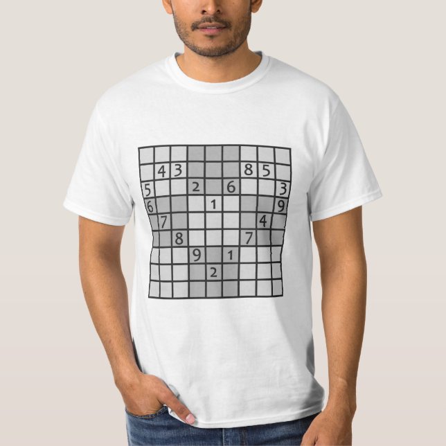 SUDOKU-skjortor - välj stil, färg Tee Shirt (Framsida)