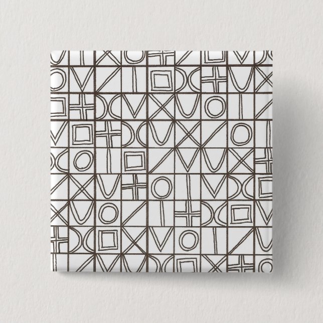 Sudoku Two-Black And White Abstract Art Knapp (Framsida)