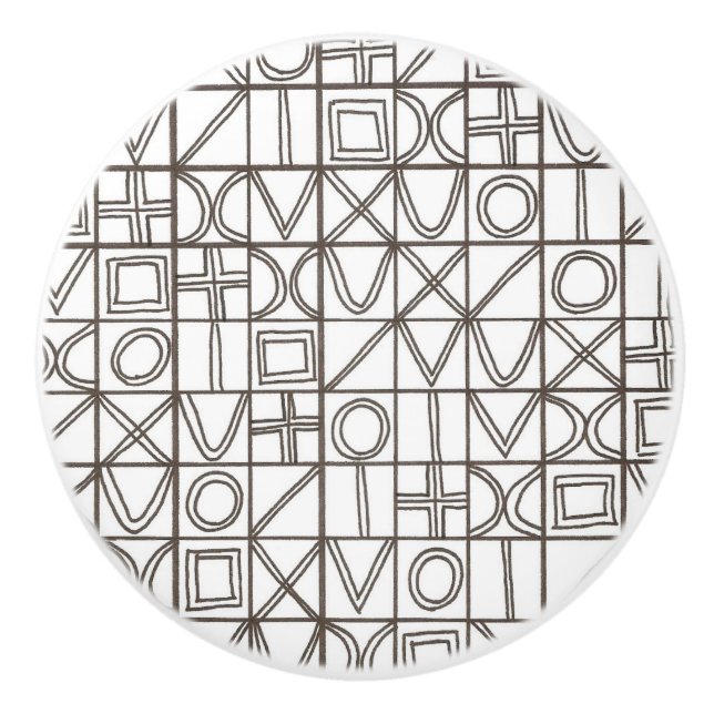 Sudoku Two-Black And White Abstract Geometric Knopp (Framsidan)