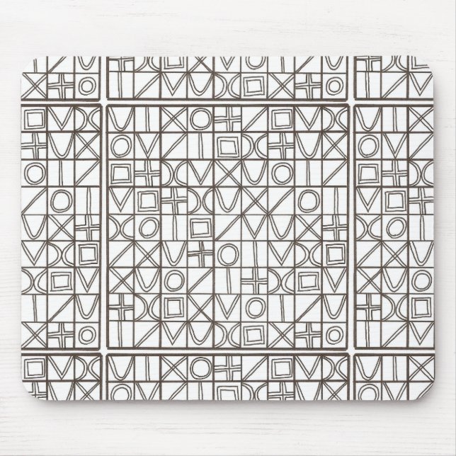 Sudoku Two-Black And White Modern Geometric Musmatta (Framsidan)
