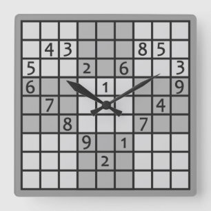SUDOKU-väggen tar tid på Fyrkantig Klocka