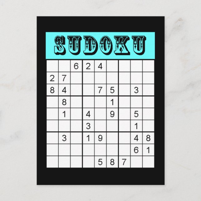 Sudoku-vykort Vykort (Framsida)