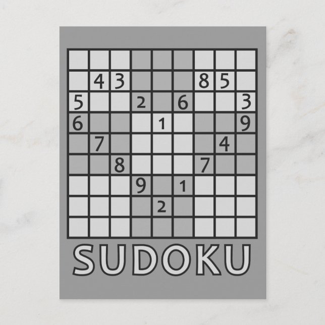 SUDOKU-vykort Vykort (Framsida)