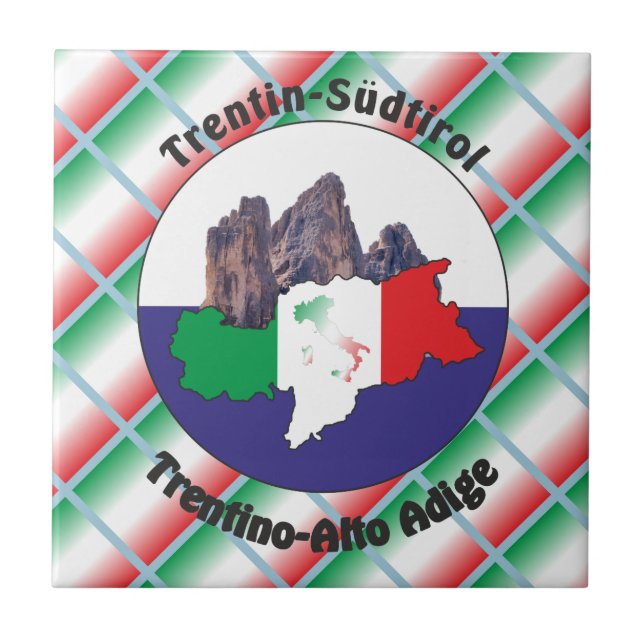Südtirol – Alto Adige - Italien - Italia Fliese Kakelplatta (Framsidan)