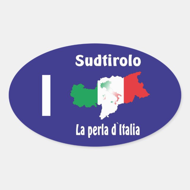 Südtirol – Alto Adige - Italien - Italia Kleber Ovalt Klistermärke (Framsida)