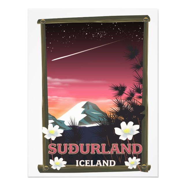 Suðurland Island resemål poster (Framsidan)