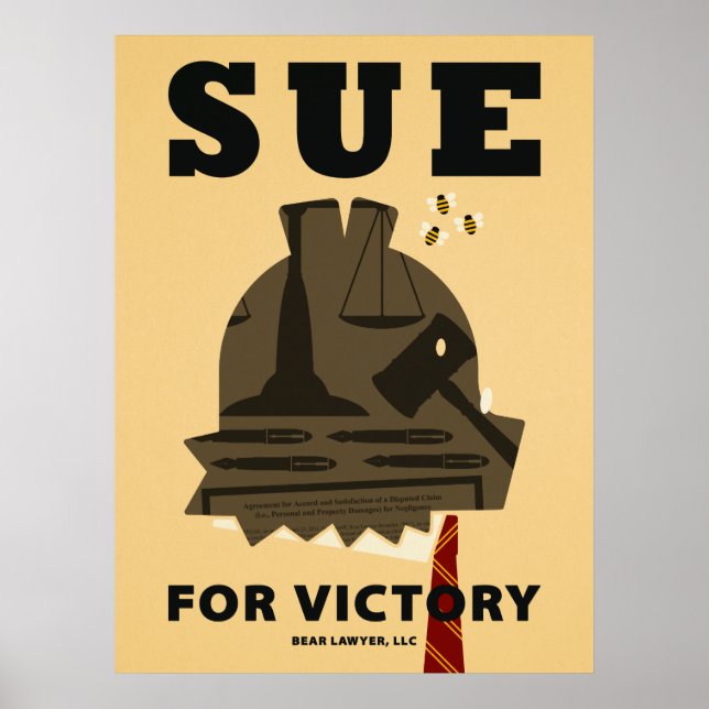 "Sue for Victory" Poster (Framsidan)