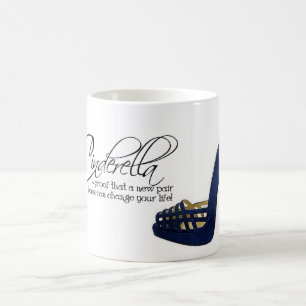 Suede för kaffemuggCinderella blått skor Kaffemugg