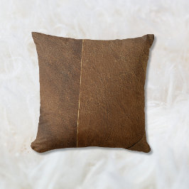 Suede Mix Faux Leather Kudde