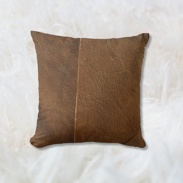 Suede Mix Faux Leather Kudde (Skapare uppladdad)