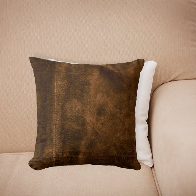 Suede Seam look of Leather Kudde (Skapare uppladdad)