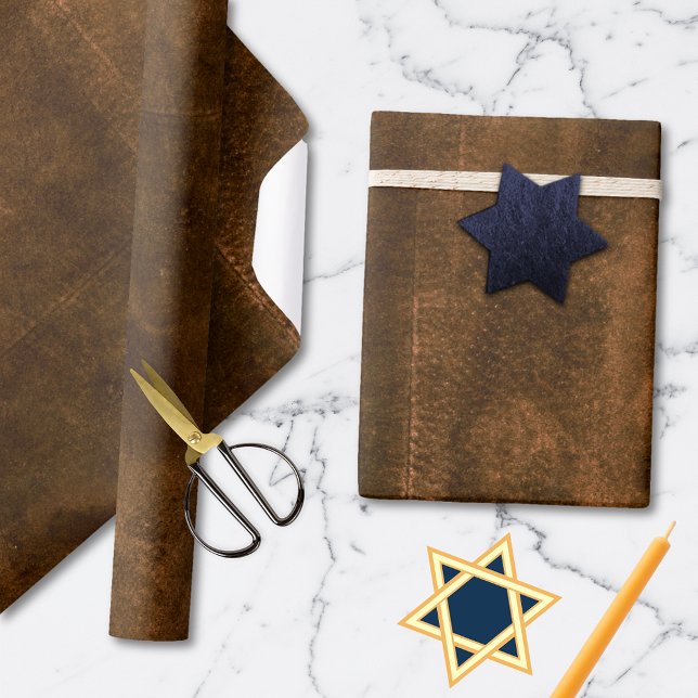 Suede Seam look of Leather Presentpapper (Skapare uppladdad)
